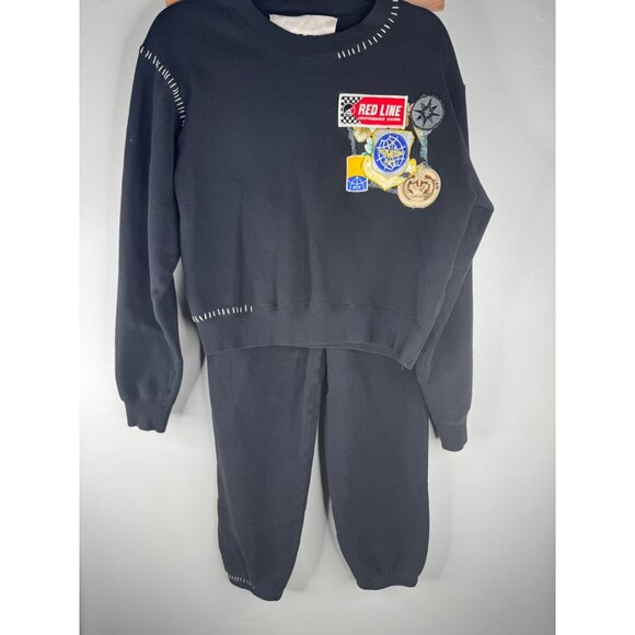 Free People X Riley Vintage Dusk Tropics Sweat Set Size M Patches Redline Racing - Picture 3 of 9